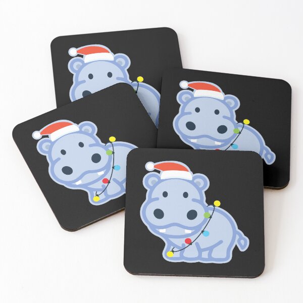 Item preview, Cute Christmas Hippo designed and sold by roboticaldad.