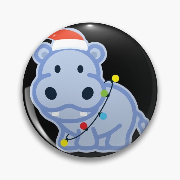 Item preview, Cute Christmas Hippo designed and sold by roboticaldad.