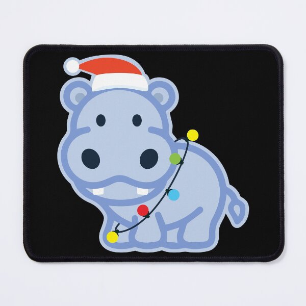Item preview, Cute Christmas Hippo designed and sold by roboticaldad.