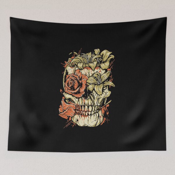 Item preview, floral skull designed and sold by bisly.