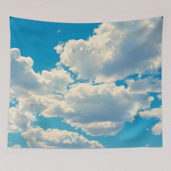 Item preview, Vintage Blue Sky with Puffy Clouds designed and sold by ColorfulPrints.