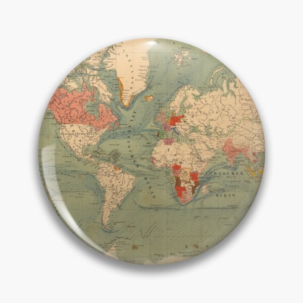 Item preview, World map for an overview of the ocean currents and the European colonies (19th) designed and sold by ganje.