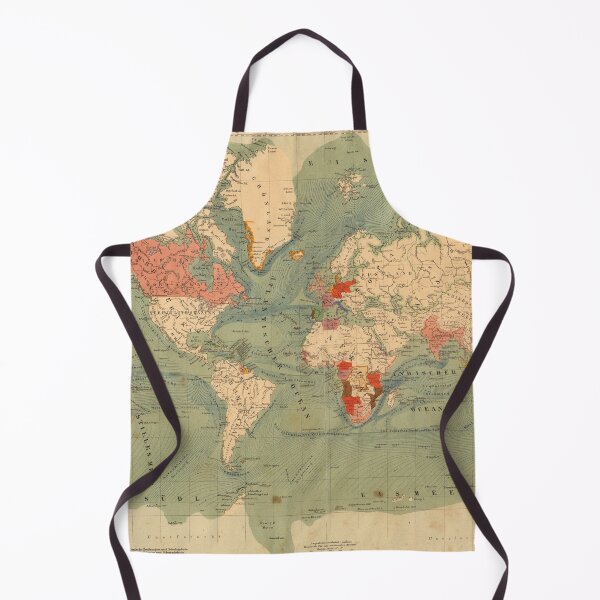Item preview, World map for an overview of the ocean currents and the European colonies (19th) designed and sold by ganje.