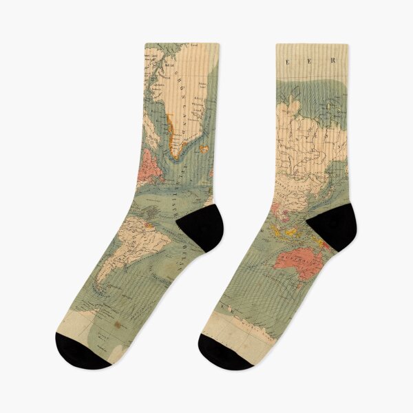 Item preview, World map for an overview of the ocean currents and the European colonies (19th) designed and sold by ganje.