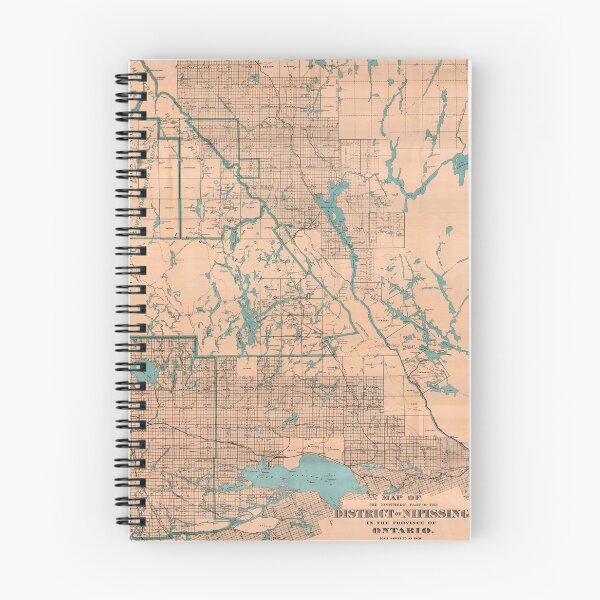 Item preview, 1910 Vintage Map of Nipissing District, Ontario designed and sold by Gin  Neko.