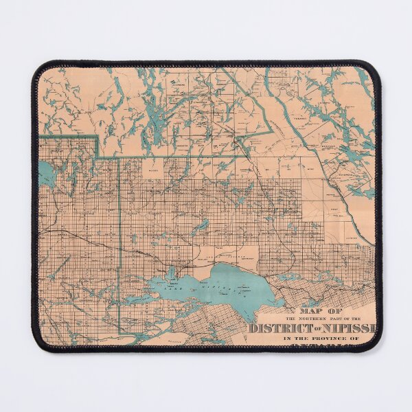 Item preview, 1910 Vintage Map of Nipissing District, Ontario designed and sold by Gin  Neko.