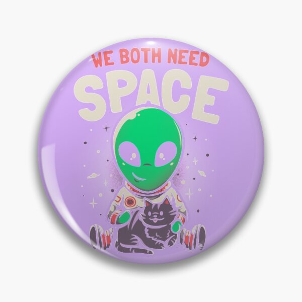 Item preview, Space We Both Need Space - Funny Cute Cat Alien Gift  designed and sold by KylieBrod.