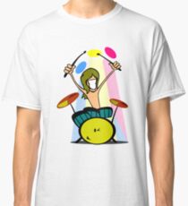 Drummer Cartoon Classic T-Shirt