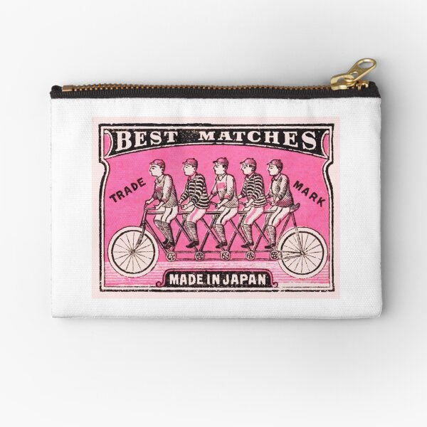 Item preview, 1910 JAPAN Tandem Bicycle Matchbox Label  designed and sold by retrographics.