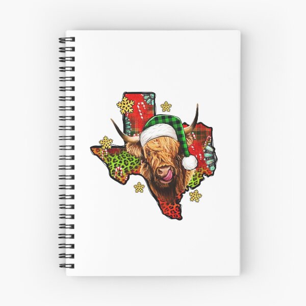 Item preview, Texas Map Merry Chrismtas Santa Scottish Highland Hairy Cow designed and sold by Hennes643.