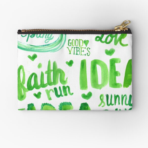 Fun In Green Zipper Pouch