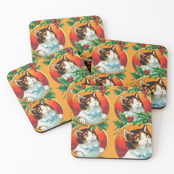 Item preview, Vintage Christmas Kitty designed and sold by Vintage by Kaya.
