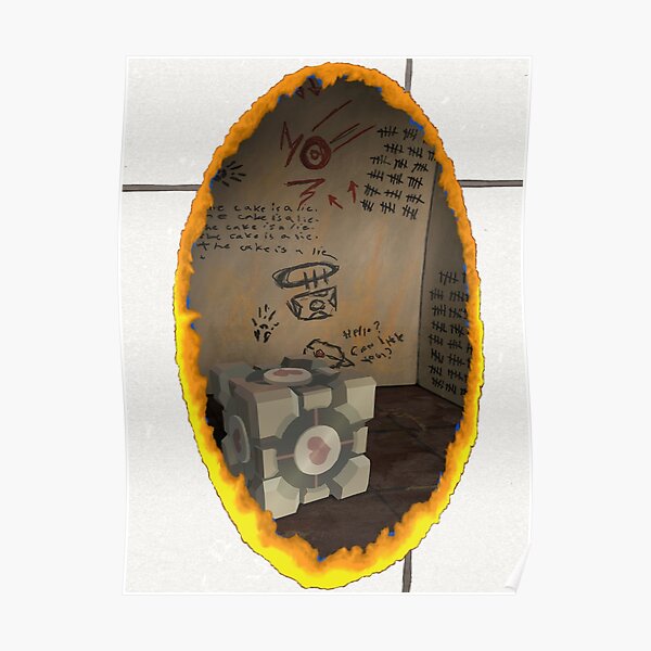 Orange Portal Walled Poster
