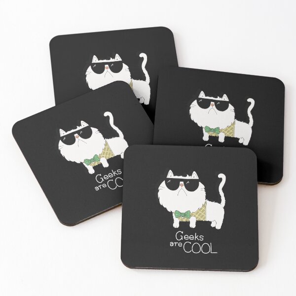 Item preview, COOL GEEKY CAT  designed and sold by RetroPlaceee.