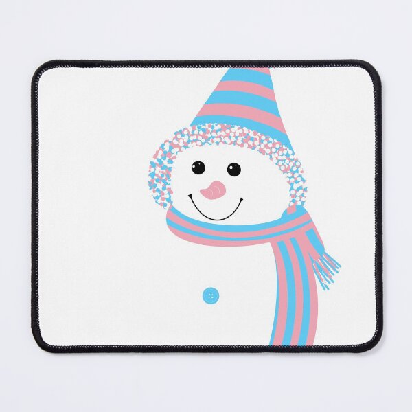 Item preview, Trans Pride Snowman Snowperson Pink Blue White designed and sold by JoyfulJen.