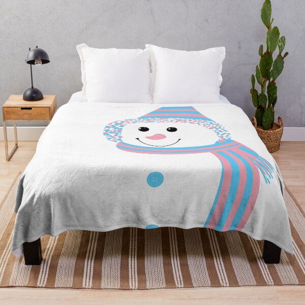 Item preview, Trans Pride Snowman Snowperson Pink Blue White designed and sold by JoyfulJen.