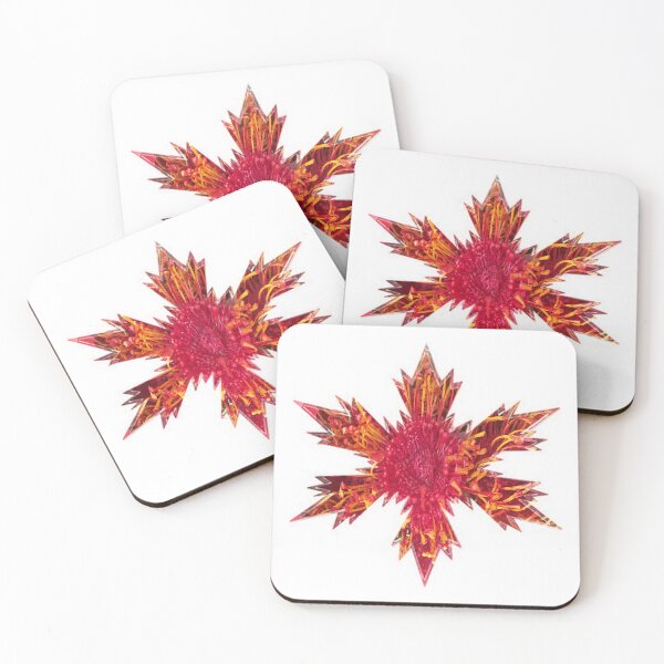 Item preview, Xmas Snowflakes Star Red-Pink Yellow by Iritof designed and sold by iritof.