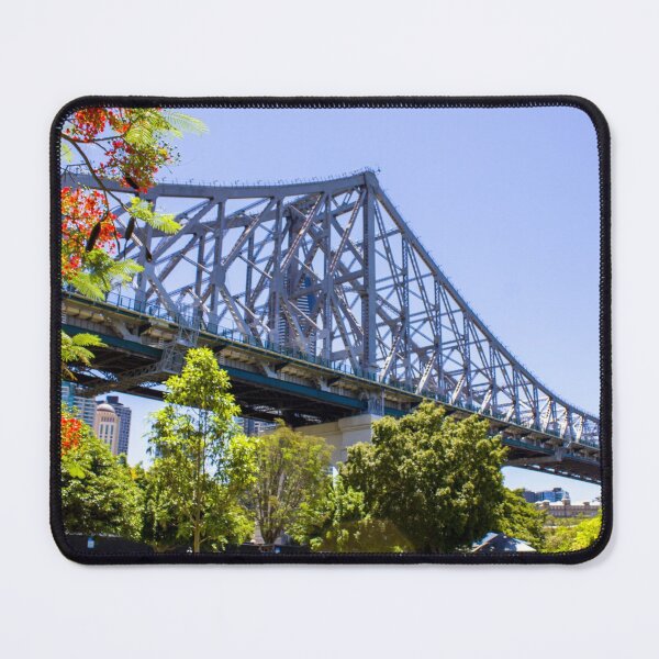 Item preview, Story bridge and red Jacaranda Tree Brisbane city Australia designed and sold by LD ART.
