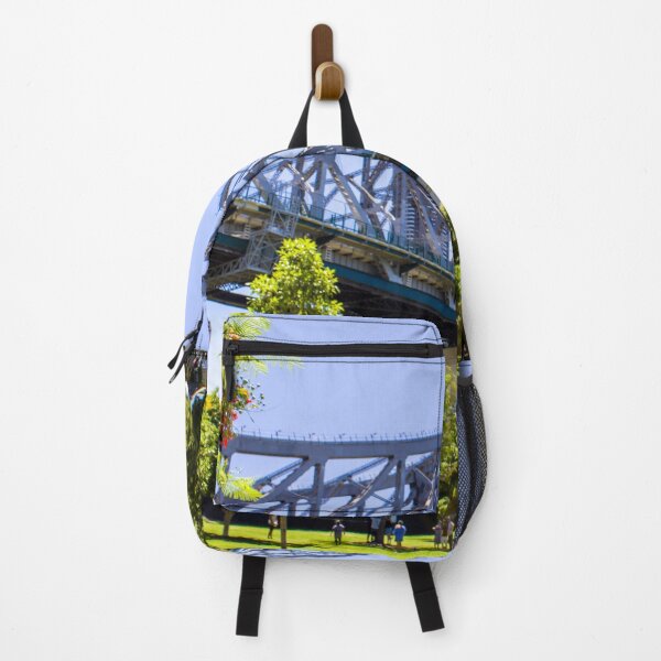 Item preview, Story bridge and red Jacaranda Tree Brisbane city Australia designed and sold by LD ART.