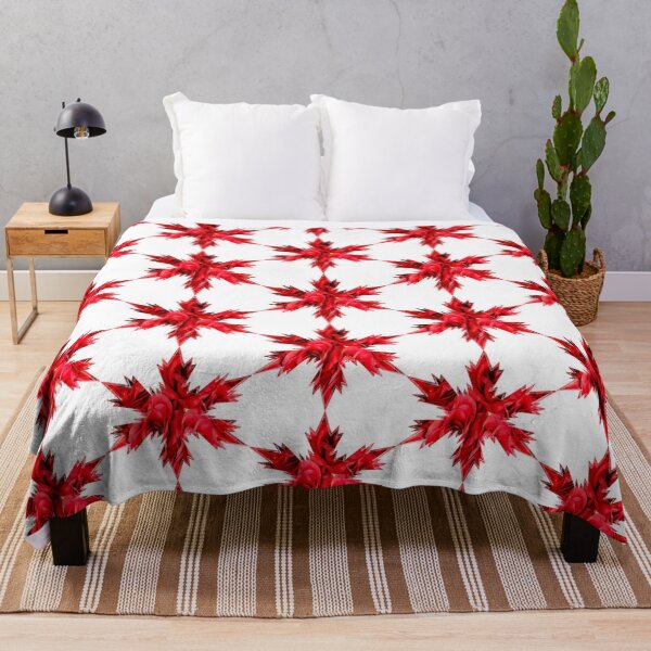 Item preview, Xmas Snowflakes Star Red-Pink Petals by Iritof designed and sold by iritof.