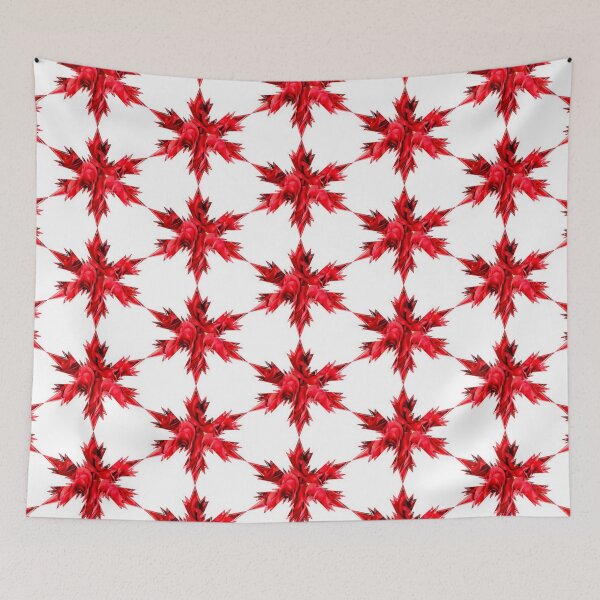 Item preview, Xmas Snowflakes Star Red-Pink Petals by Iritof designed and sold by iritof.