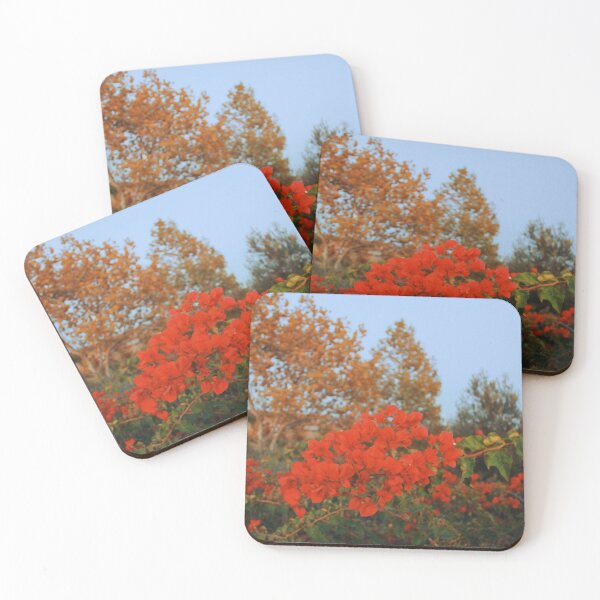 Item preview, Fall Retro Red Flowers designed and sold by ColorfulPrints.