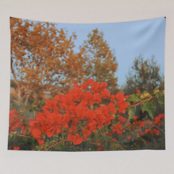 Item preview, Fall Retro Red Flowers designed and sold by ColorfulPrints.