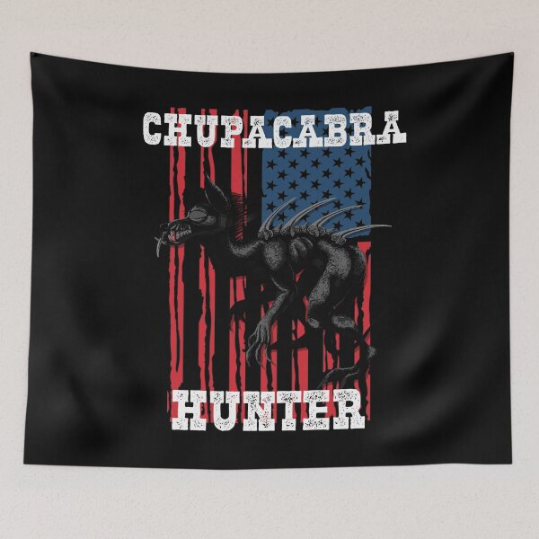 Item preview, Distressed USA Flag American Flag Chupacabra Hunter Monster Halloween designed and sold by Merchking1.