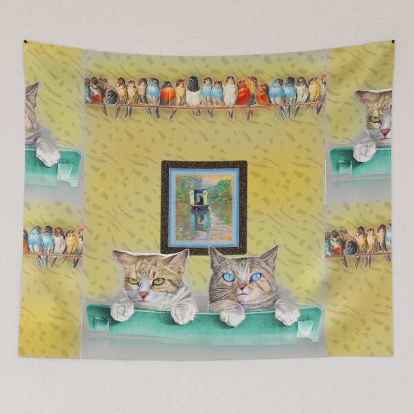 Item preview, espdzines kitty bird watchers designed and sold by EspDzines.