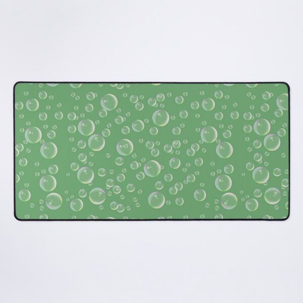 COMMIC Bubbles on Green Desk Mat