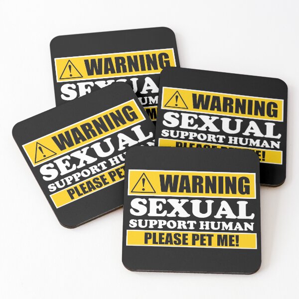 Item preview, Warning! Sexual Support Human Please Pet Me! Funny Swinger Lifestyle Design - For dark colors designed and sold by swingersshop.