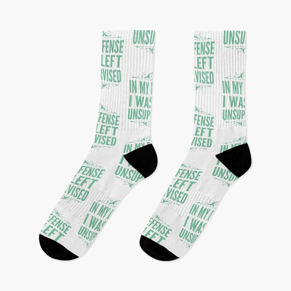 Item preview, In My Defense I Was Left Unsupervised Flat Green Typography Funny Quotes or Phrase in Normal Style designed and sold by Vasabi88.