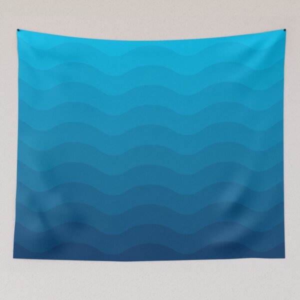 Item preview, Cool Blue Wave Pattern designed and sold by roboticaldad.