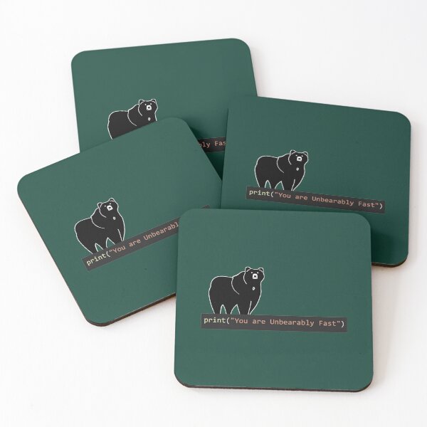 Item preview, Print You are Unbearably Fast with Black Bear Stand Tall designed and sold by FiniteRoyal.