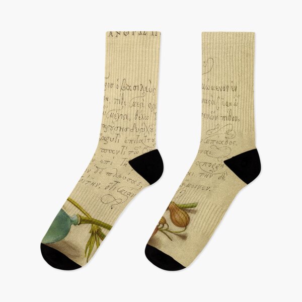 Item preview, Naturalist Manuscript Flowers and Calligraphy Illumination by Joris Hoefnagel  designed and sold by Naturalist Prints.