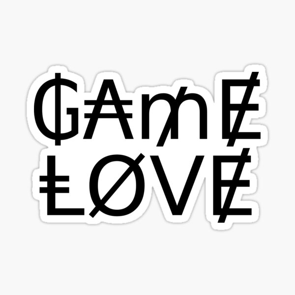 Game Love Quote Merchandise Essential T-Shirt by hexagon-x Sticker