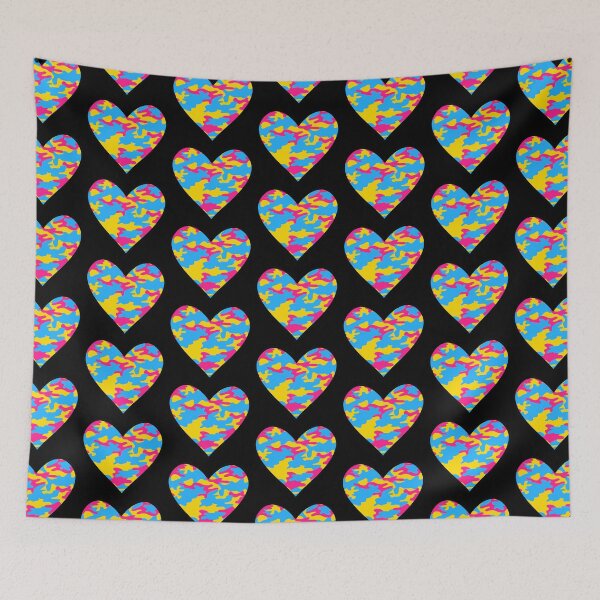 Item preview, Pansexual Pride Camo Pattern Pan Heart designed and sold by M-L-Creations.
