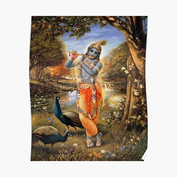 Jai Shree Krishna Poster For Sale By Banothsonu Redbubble