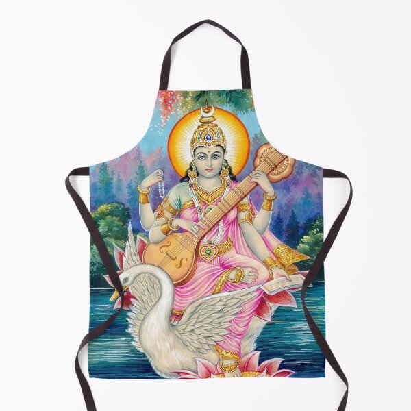 Item preview, Saraswati Mata Painting designed and sold by banothsonu.