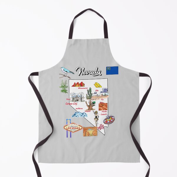 Item preview, illustrated Map of Nevada in US with the major Cities, landmarks and symbols designed and sold by mashmosh.