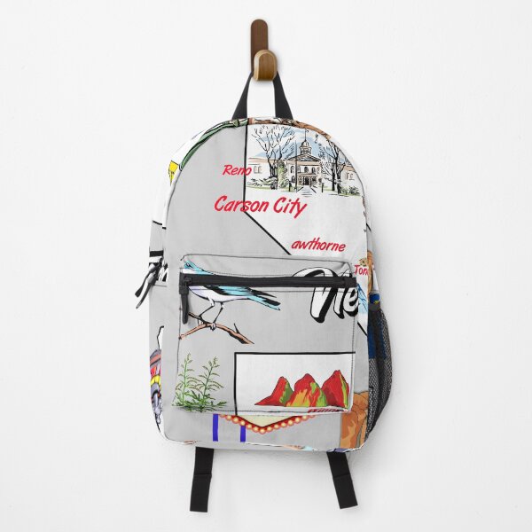 Item preview, illustrated Map of Nevada in US with the major Cities, landmarks and symbols designed and sold by mashmosh.