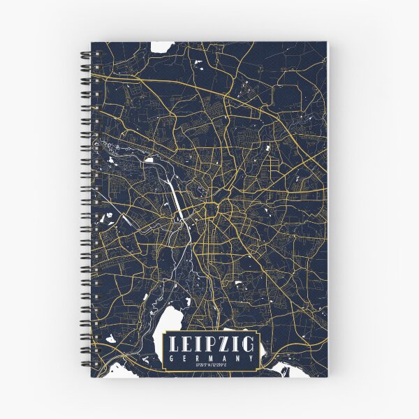 Item preview, Leipzig City Map of Saxony, Germany - Gold Art Deco designed and sold by deMAP.