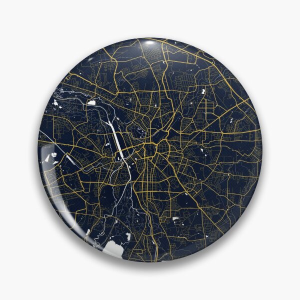 Item preview, Leipzig City Map of Saxony, Germany - Gold Art Deco designed and sold by deMAP.