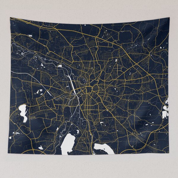 Item preview, Leipzig City Map of Saxony, Germany - Gold Art Deco designed and sold by deMAP.