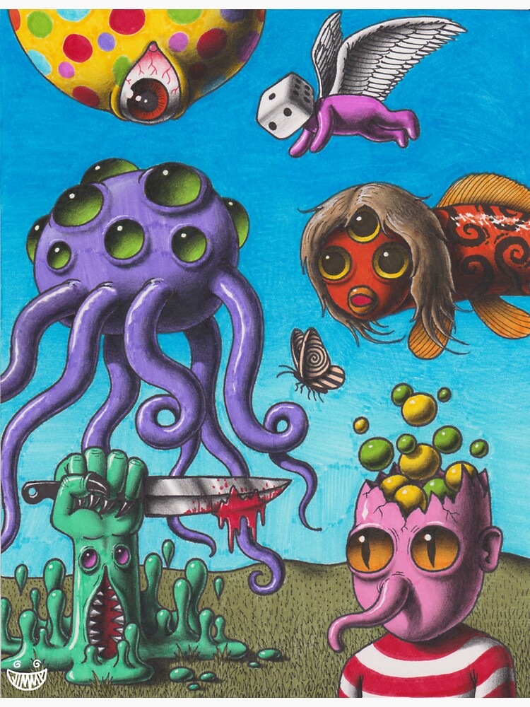 Thumbnail 3 of 3, Sticker, Trippy designed and sold by AonzoArt94.