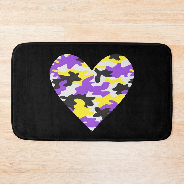 Item preview, Non Binary Pride Camo Pattern Enby Heart designed and sold by M-L-Creations.