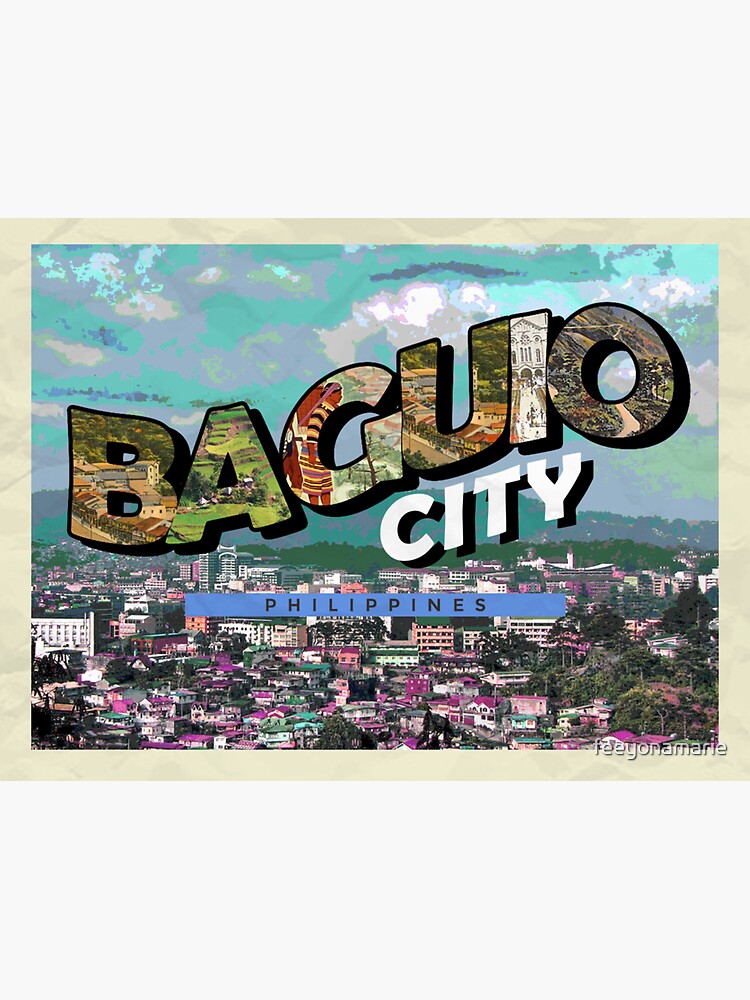 Baguio City Postcard Type Poster Philippines Art Sticker For Sale By