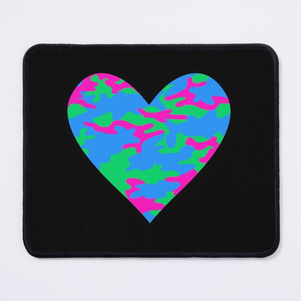 Item preview, Polysexual Pride Camo Pattern Poly Heart designed and sold by M-L-Creations.
