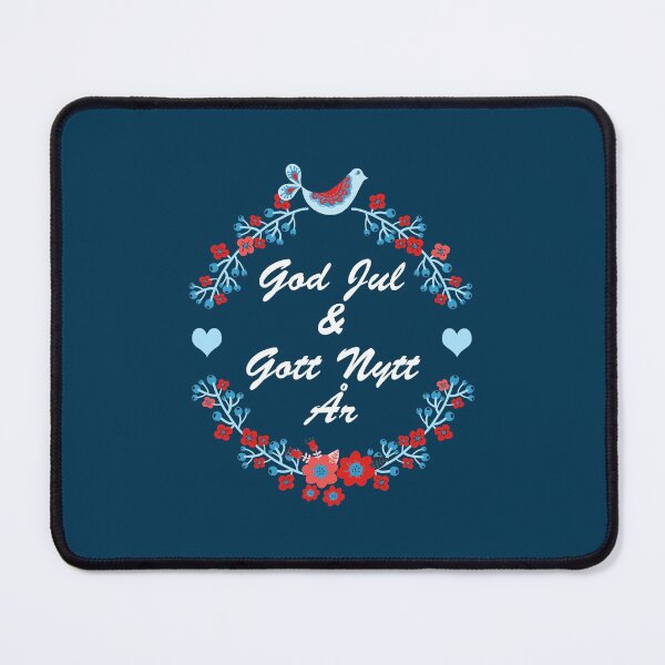 Item preview, God Jul & Gott Nytt År WHITE TEXT (Merry Christmas & Happy New Year, in Swedish) designed and sold by DivergentStudio.