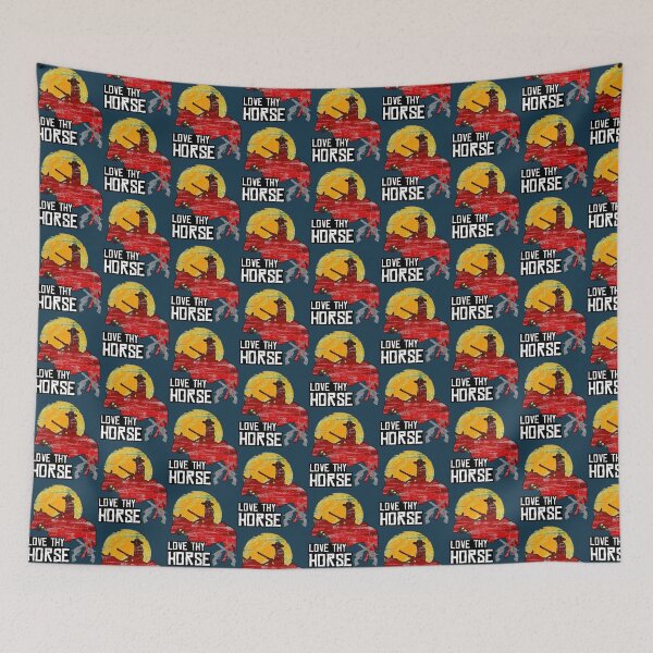 Item preview, Red Horse Sunset  - LOVE THY HORSE, Redemption of the West designed and sold by Gerdajadeshop.